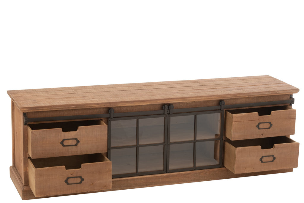 J-Line tv-kast Mia - dennenhout - naturel