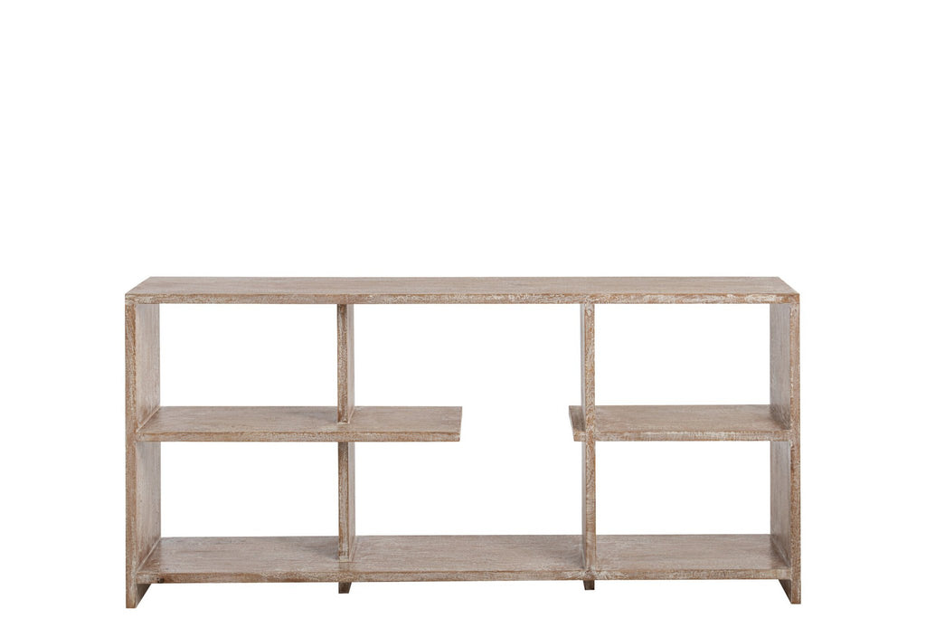J-Line boekenkast - mangohout - gebroken wit