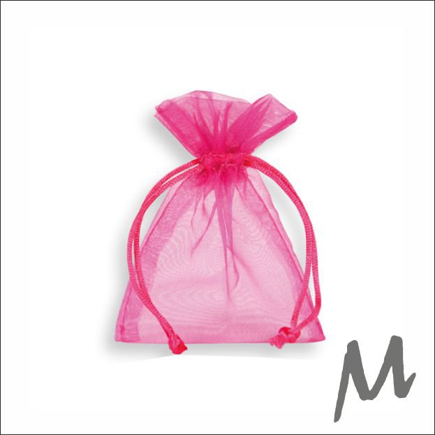 Organza zakje – roze - 10 stuks