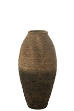 J-Line vaas Antique - cement - bruin/zwart - small - 80 cm hoog