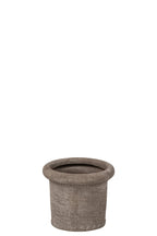 J-Line Bloempot - steengoed - greige - S