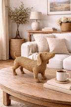 Decoratie Beeld Hond 39x14x24 cm Bruin Kunststof