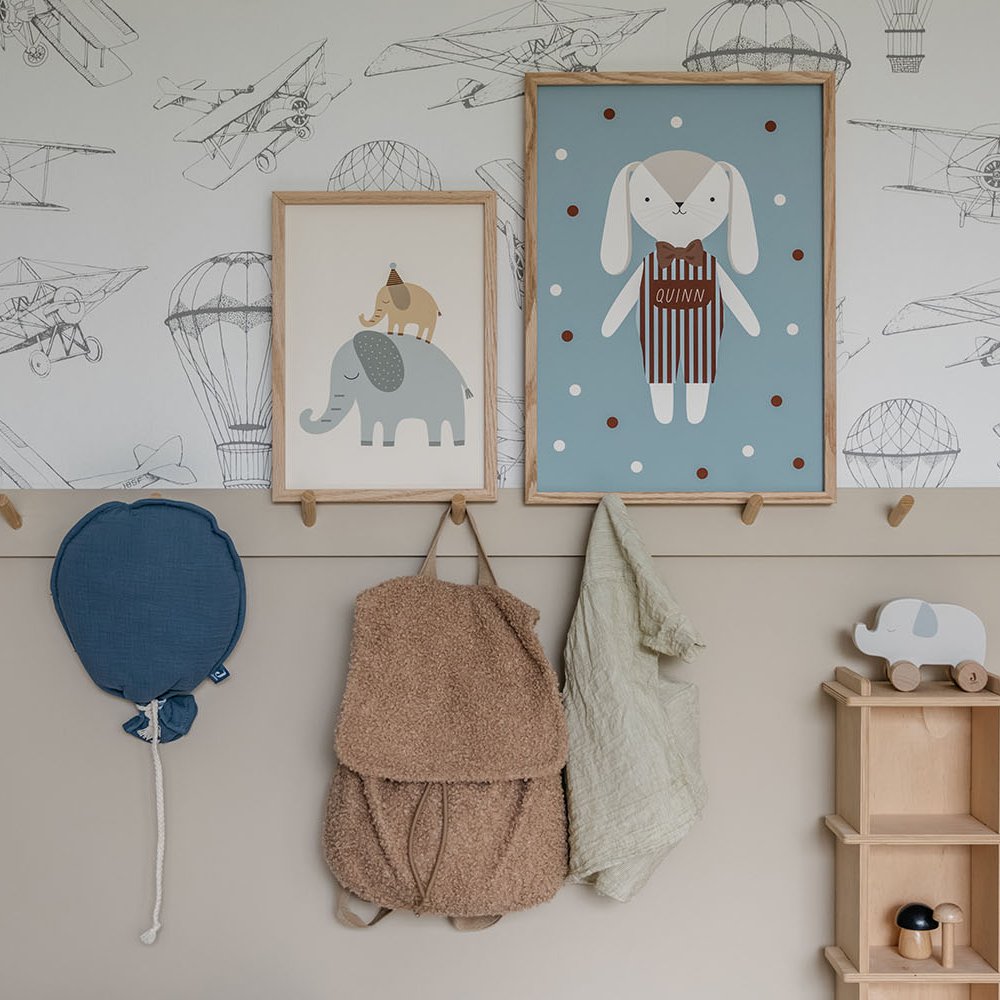 Kinderposter Mama en ik - Beige, Eco-papier en verpakking