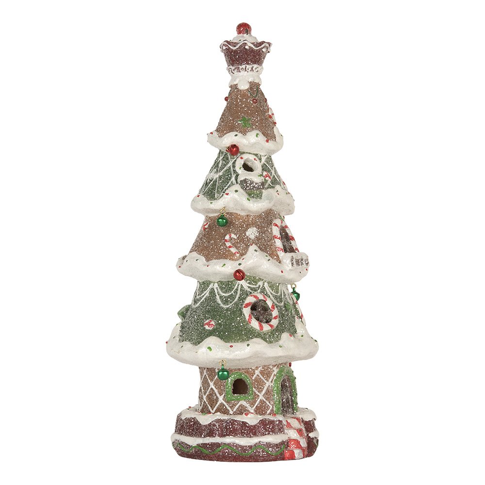 Decoratie Kerstboom 3xAAA Bruin Kunststof