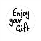 Wens etiket - Enjoy your gift - rol van 500 stuks