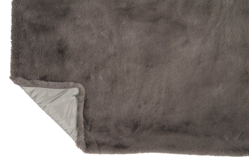 J-Line Plaid cutie - fleece deken – polyester – taupe - 180 x 130 cm