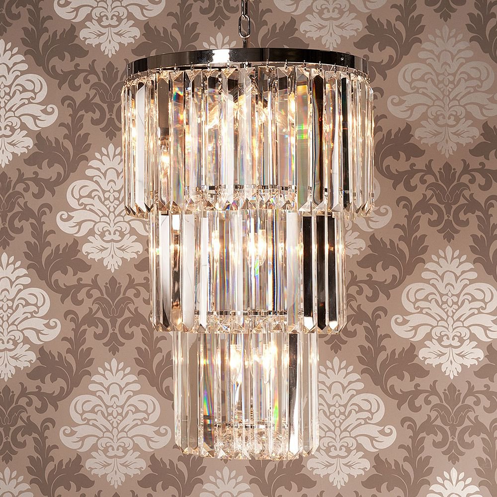 Kroonluchter Ø 47x74 cm Transparant IJzer Hanglamp
