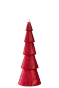 J-Line Dennenboomkaars - paraffine - kerstrood - large