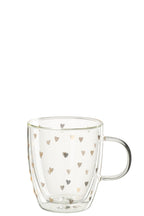 J-Line Tas Hart Glas Transparant/Goud