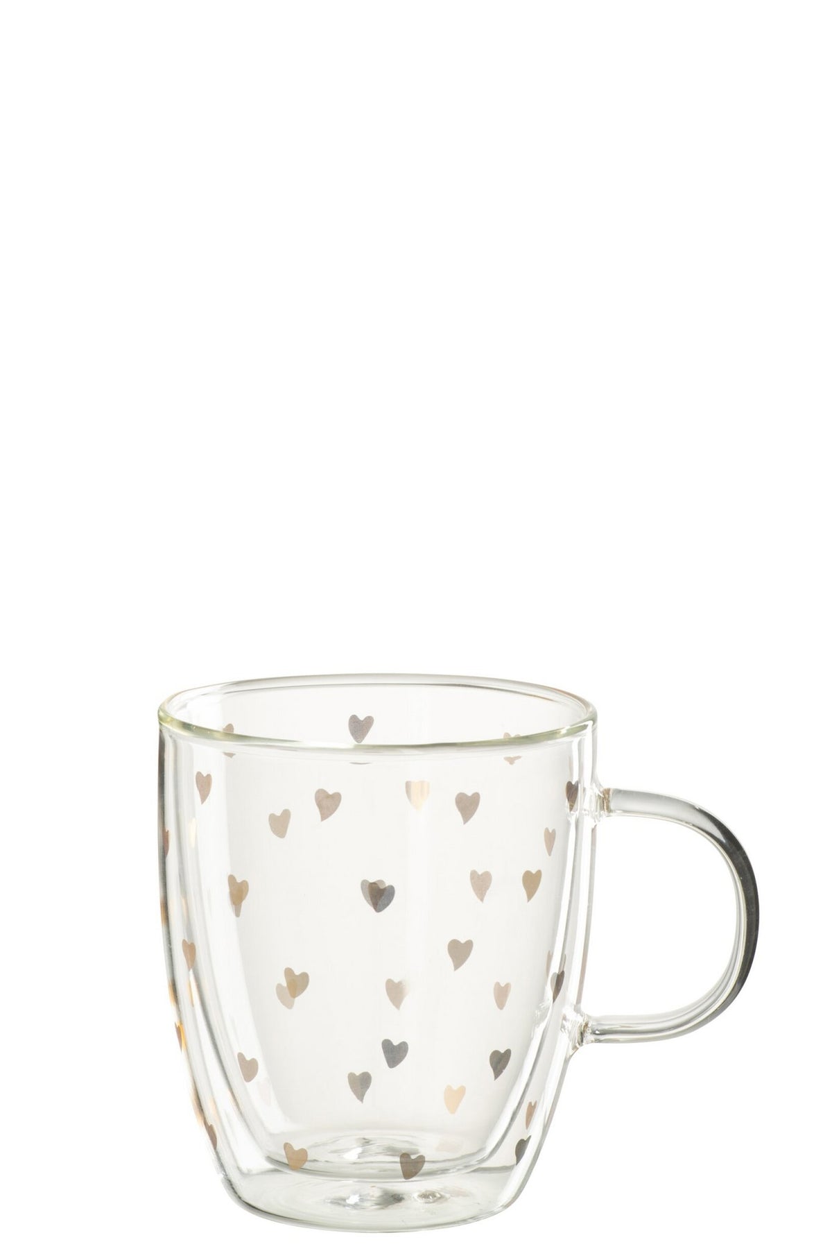 J-Line Tas Hart Glas Transparant/Goud