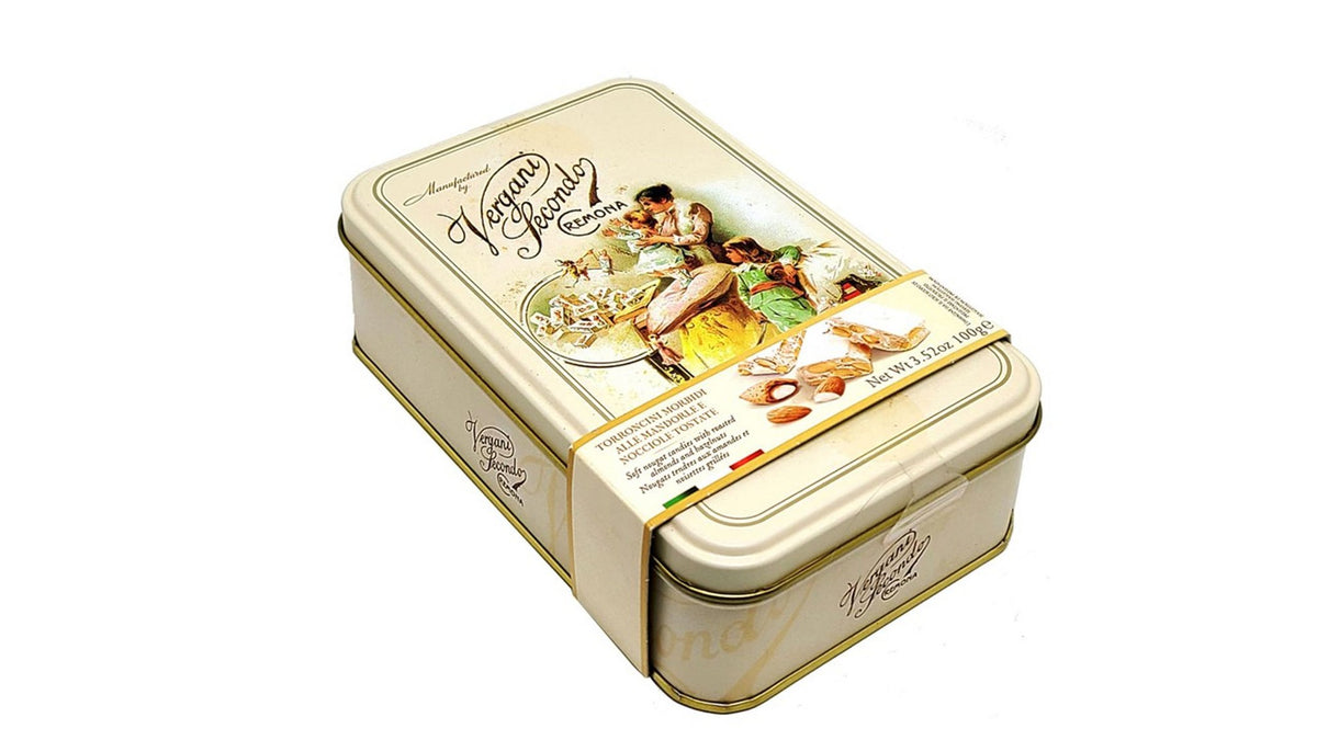 Vergani - Zachte nougat in een mooi Vintage blik