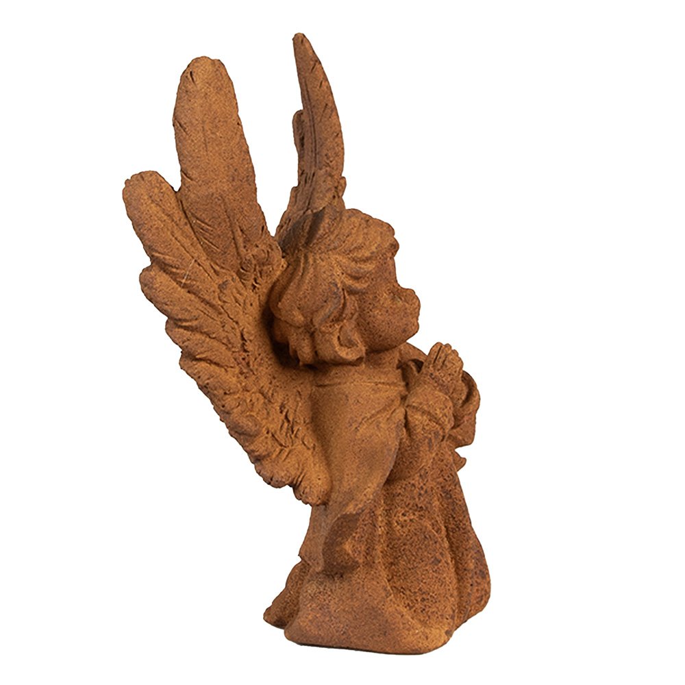Decoratie Beeld Engel 19 cm Bruin Polyresin Religious sculpture