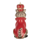 Kerstdecoratie Beeld Kat 8x11x21 cm Grijs Kunststof