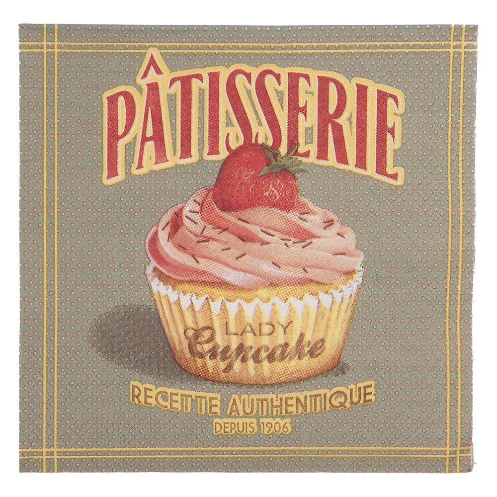 Servetten Papier Set van 20 33x33 cm Grijs Papier