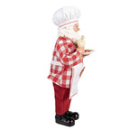 Kerstdecoratie Beld Kerstman 22x19x45 cm Rood Textiel
