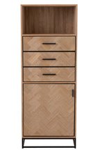 J-Line kast Hoog Zigzag kast - hout/metaal - naturel/zwart