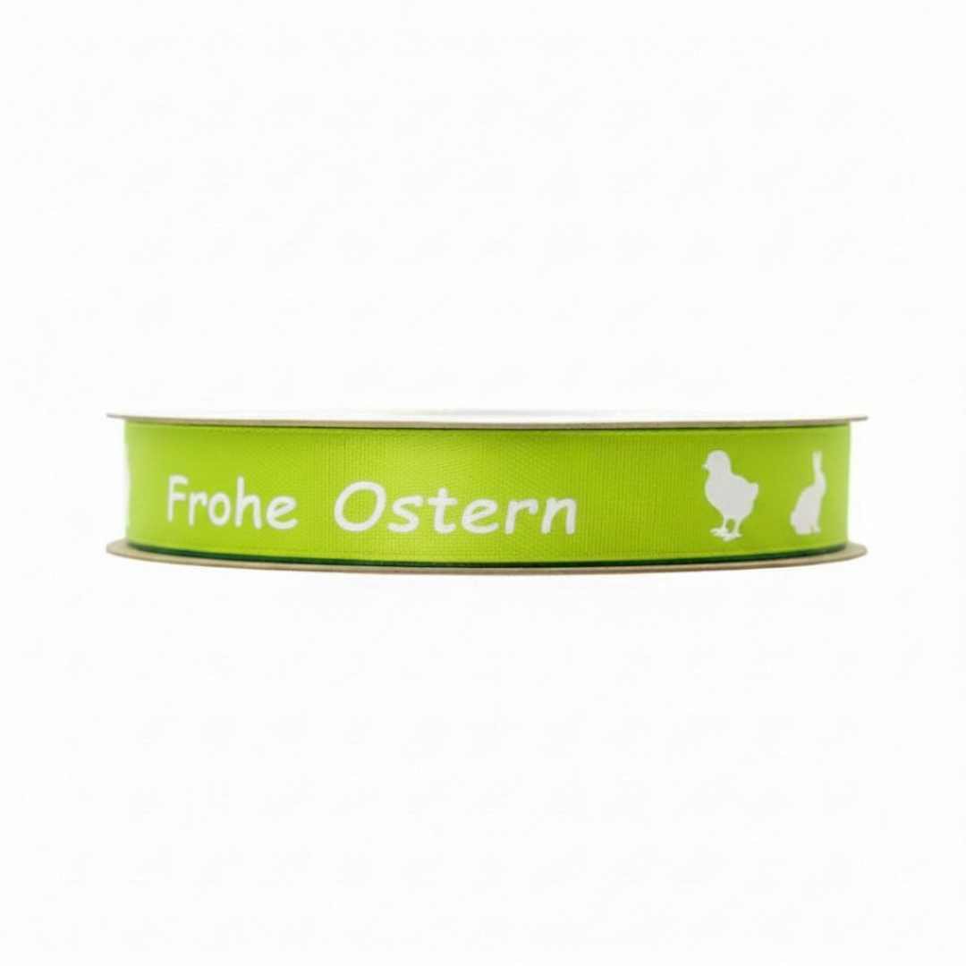 Satijn lint – Frohe Ostern – Lime Groen