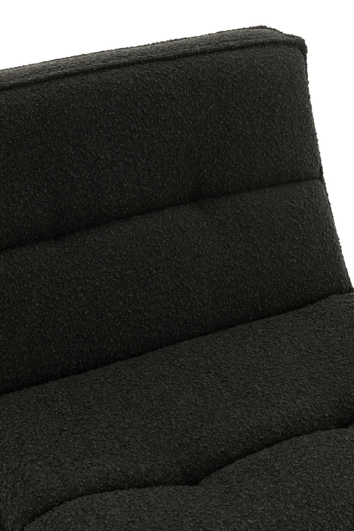 J-Line zetel Draaiend Vierkant - hout/textiel - zwart