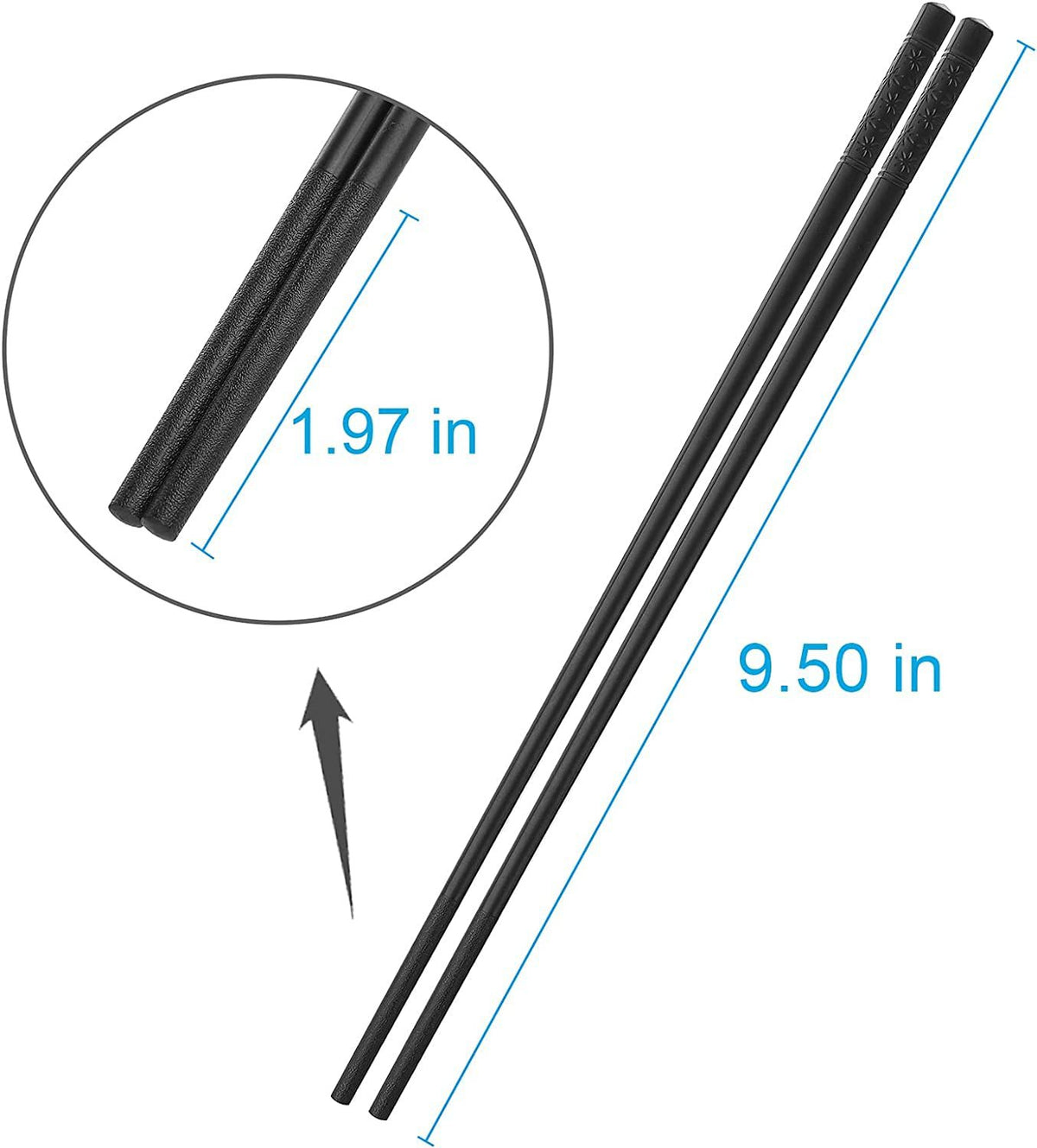 Glasvezel eetstokjes – Herbruikbaar, antislip, vaatwasmachinebestendig – 24 cm, 10 paar