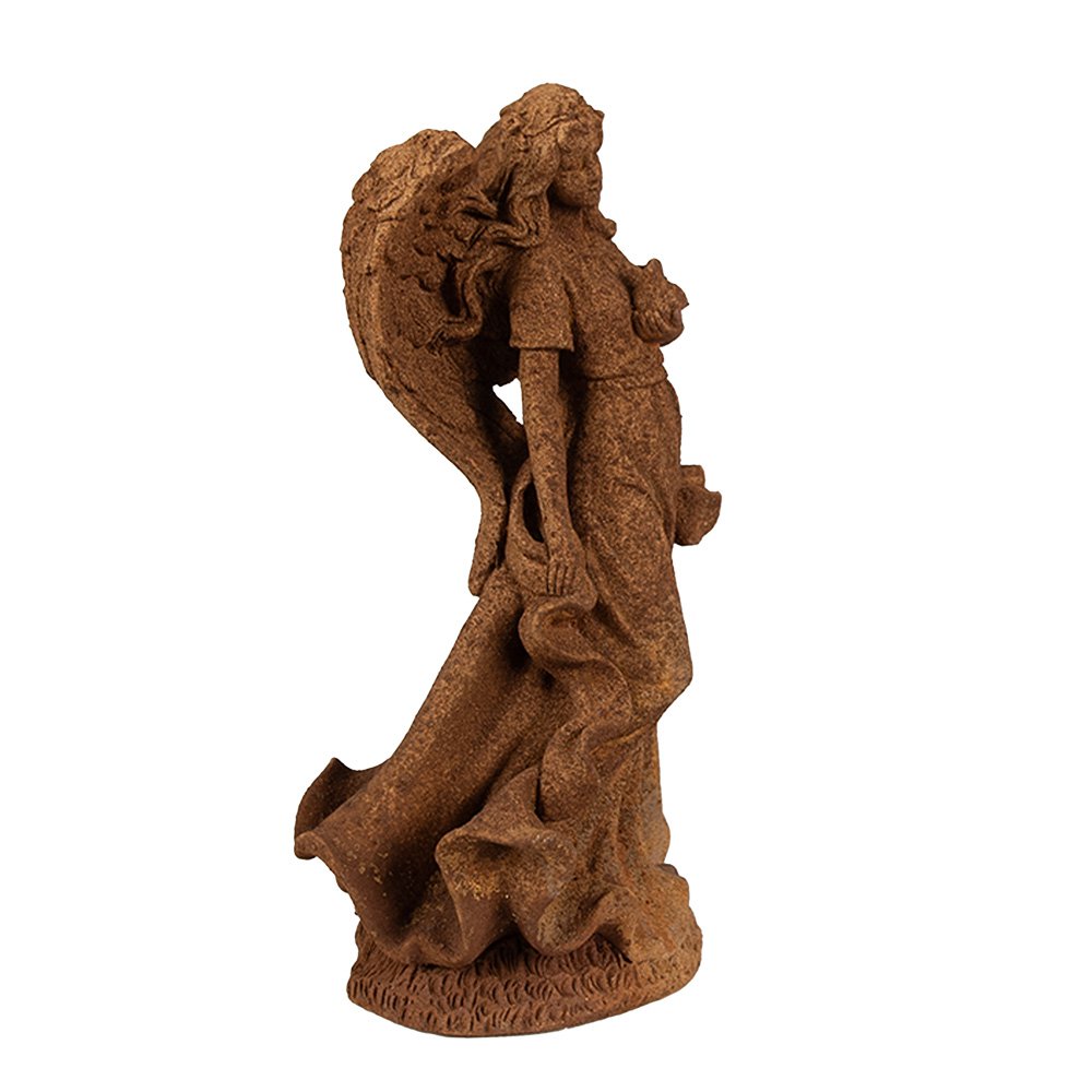 Decoratie Beeld Engel 23 cm Bruin Polyresin Religious sculpture