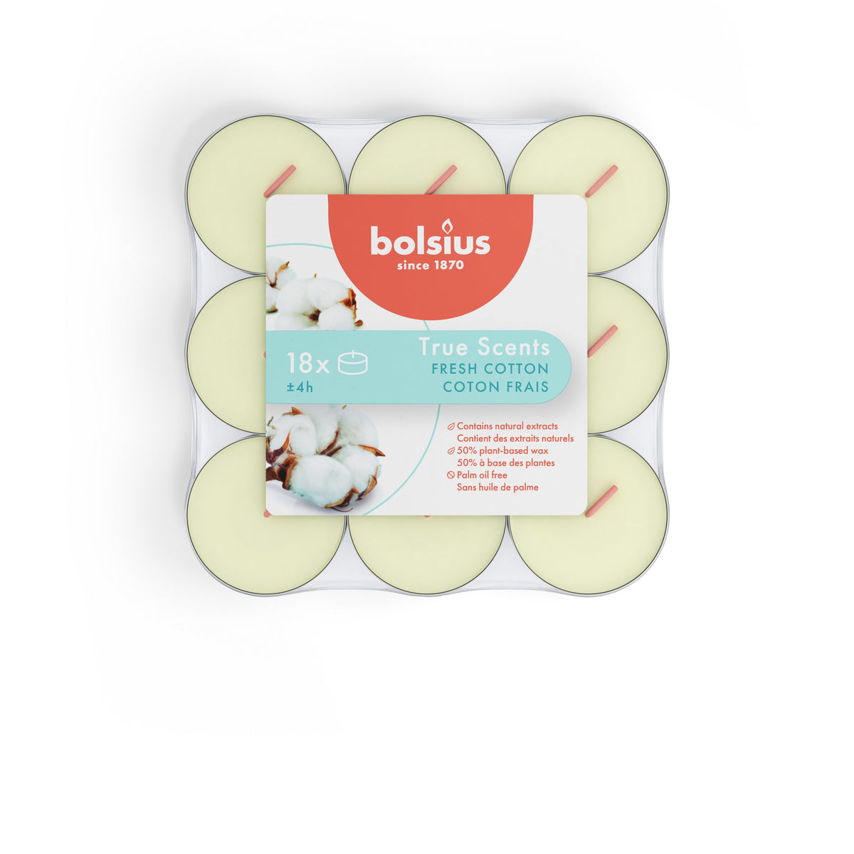 True Scents geurtheelichten 4 uur Fresh Cotton