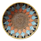 Lente Ronde Wanddecoratie Boheems Blauw Oranje DP0398