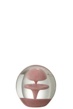 J-Line presse-papier Bel - glas - roze - small