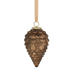 Decoratie dennenappel antiek bruin 18cm