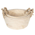 Opbergmand Set van 2 Ø 36 / Ø 29 cm Beige Hout Mand