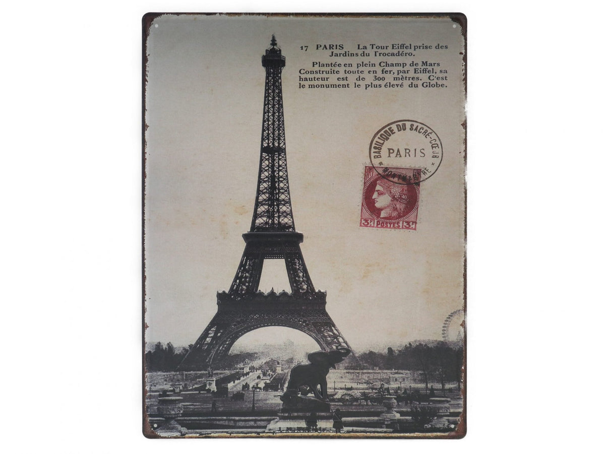 Eiffeltoren Retro Wandbord 40x30
