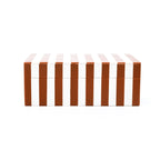 Bruin gestreepte hars opbergdoos MDF decoratieve organisator