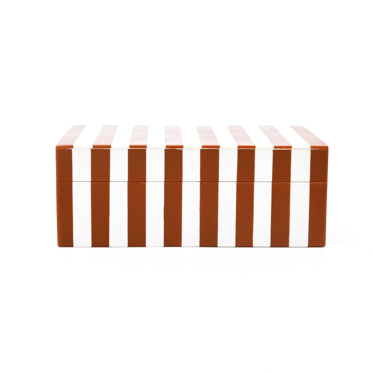 Bruin gestreepte hars opbergdoos MDF decoratieve organisator