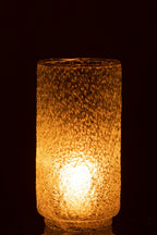 J-Line windlicht Rand - glas - goud/transparant - large