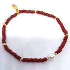 Miyuki stretch armbandje met zoetwaterparel