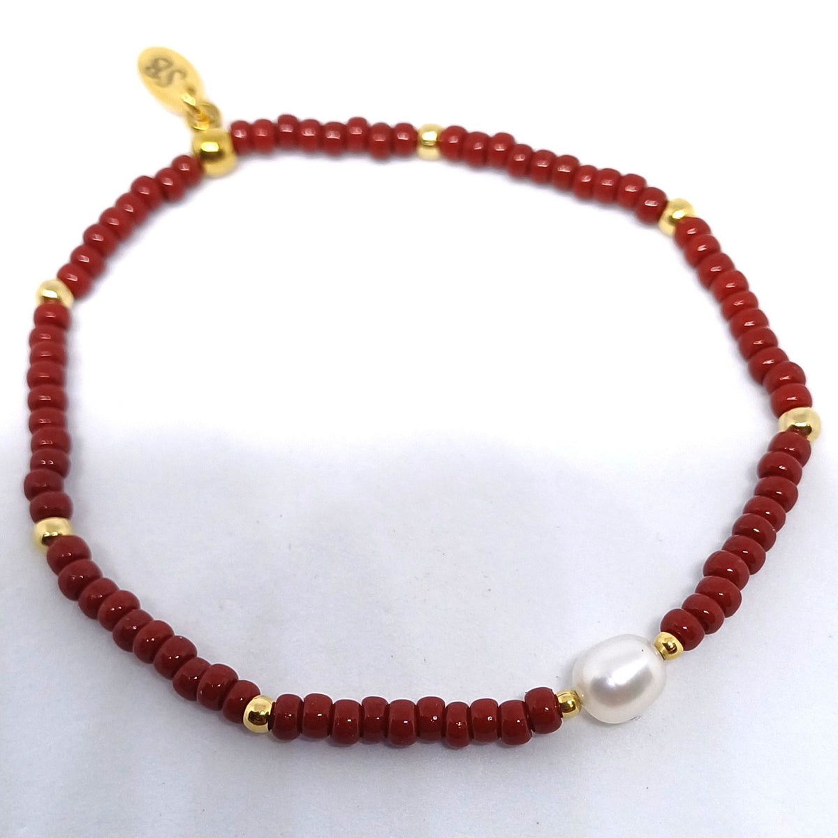 Miyuki stretch armbandje met zoetwaterparel