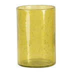 Theelichthouder Ø 10x15 cm Geel Glas Waxinelichthouder