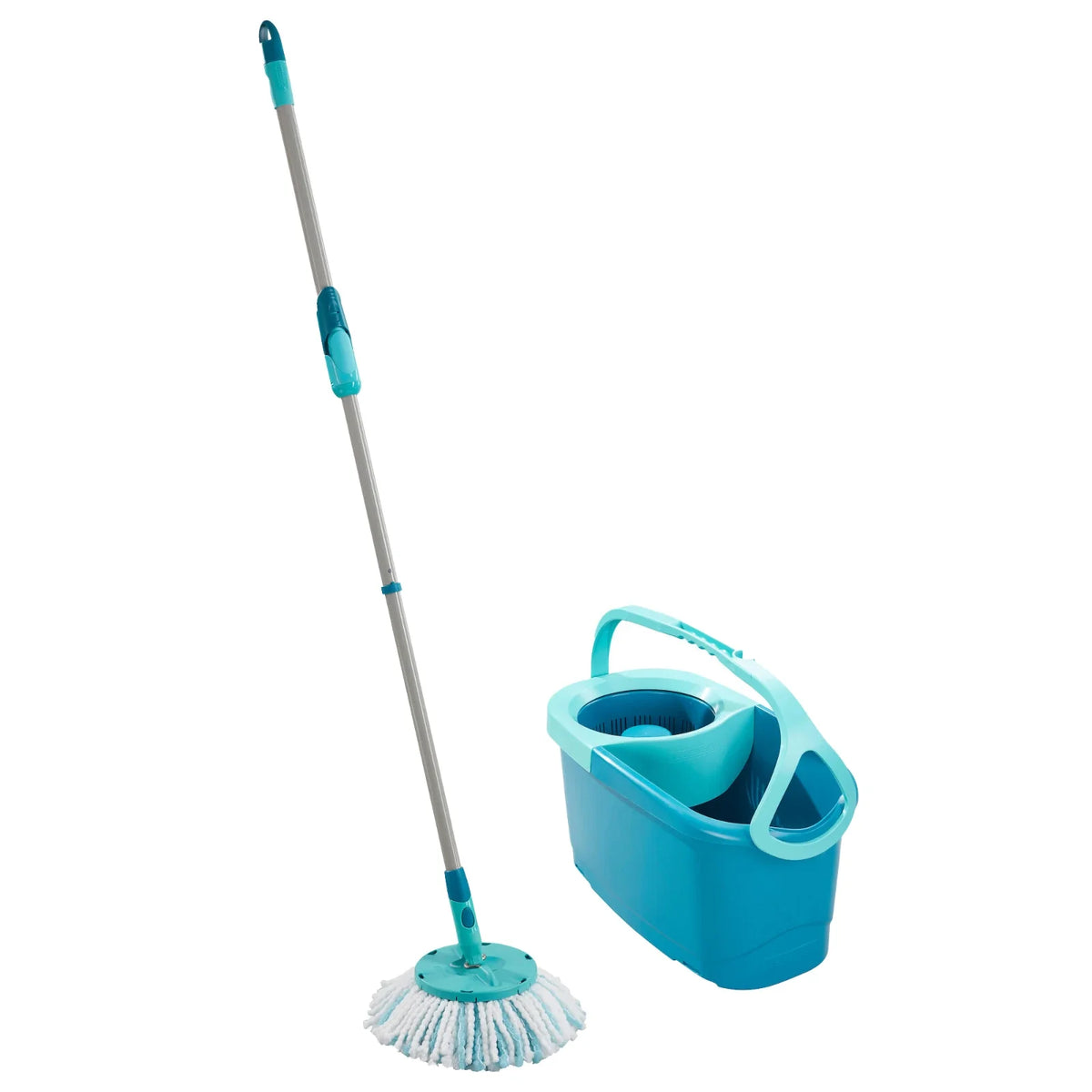 Leifheit Dweilset Clean Twist Disc Mop Ergo met wielen