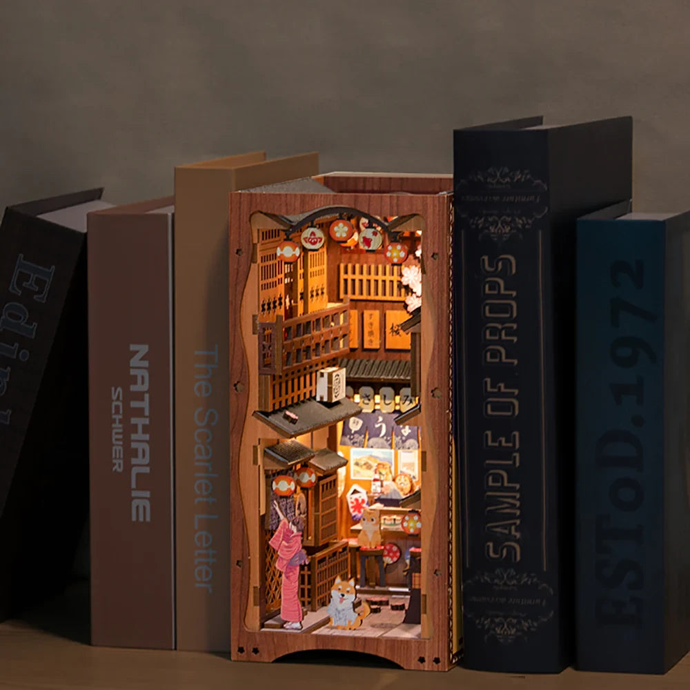 Cutebee, DIY Booknook, Under the Sakura Tree, YS06B, 18x11x23cm