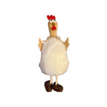 Stoffen haantje 21cm creme/wit