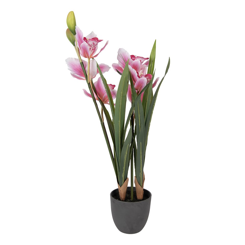 Kunstplant 14x14x55 cm Roze Kunststof
