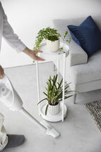 Yamazaki Tower Plantenstandaard 2-laags op wielen
