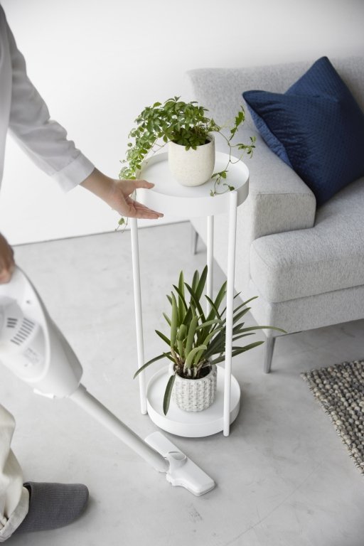 Yamazaki Tower Plantenstandaard 2-laags op wielen