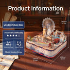 Tonecheer, Muziekdoosje, DIY 3D Houten Puzzel, London, TQ066, 14x14x14,5cm