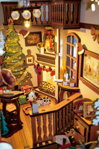Robotime, DIY Book Nook Boekensteun Christmas Indoor Scene, TGC07, 21,8x13,6x24,7 cm