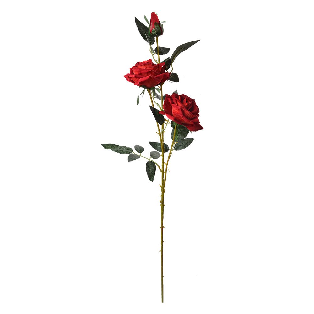 Kunstbloem Roos 94 cm Rood Kunststof