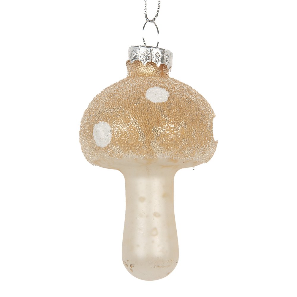 Kersthanger Ø 4x8 cm Beige Glas