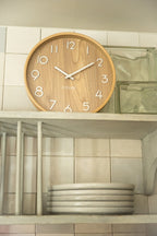 J-Line Wandklok Multiplex/Mdf Naturel Small