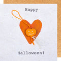 Wenskaart Happy Halloween pompoen