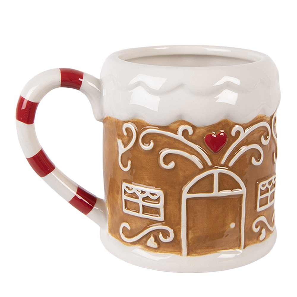 Mok Gingerbread house 350 ml Bruin Keramiek