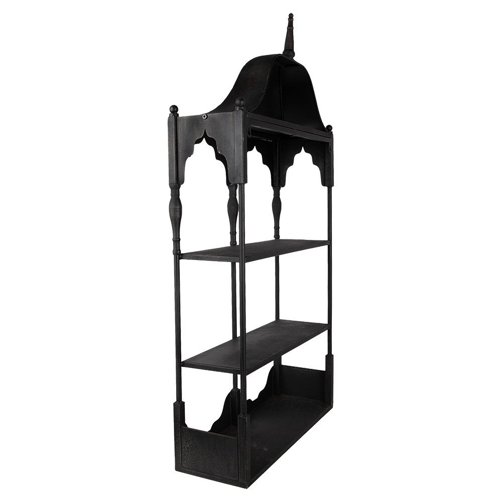 Wandrek 55x19x109 cm Zwart Metaal